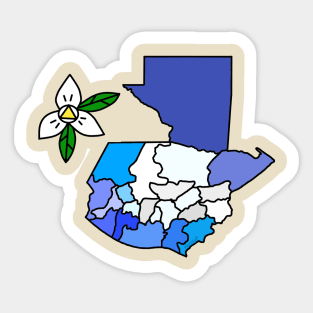 Guatemala con Monja Blanca Sticker